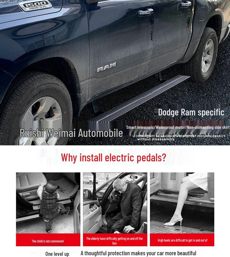 Dodge Ram Electric Running Board Side Step for 1500/2500/3500 Pickup – Tyrannosaurus Original Accessory