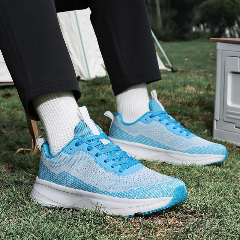 TUINANLE Barefoot Shoes Men Wide Toe Box Textiles Lined Ankle Sneakers Artificial Breathable Lace Up Running Shoes