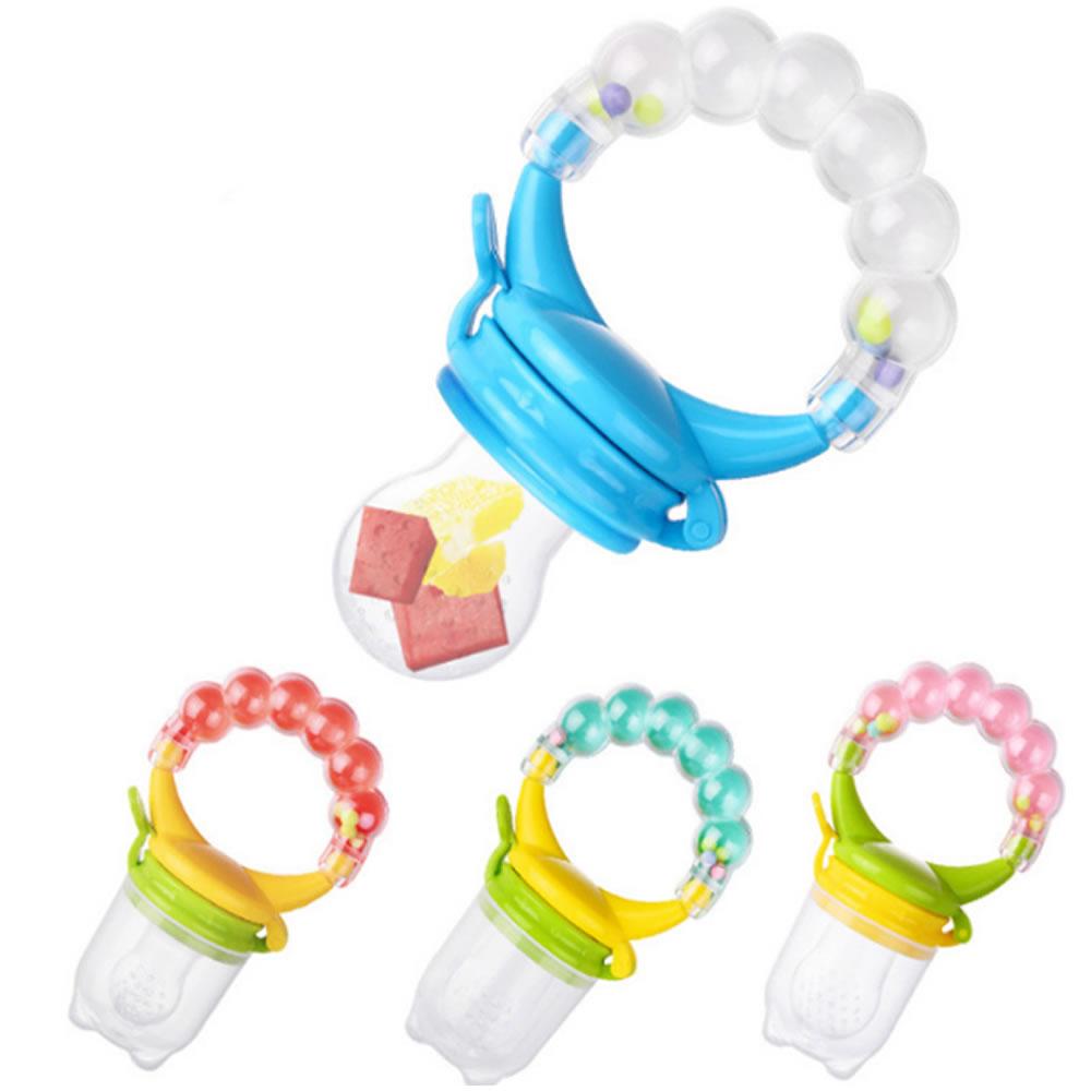 Baby Feeder Spoon Nutritious Fruits and Vegetables Bite Bell Ring Consisting Chew Toy Baby Feeding Spoon Nipple Soother Bottle