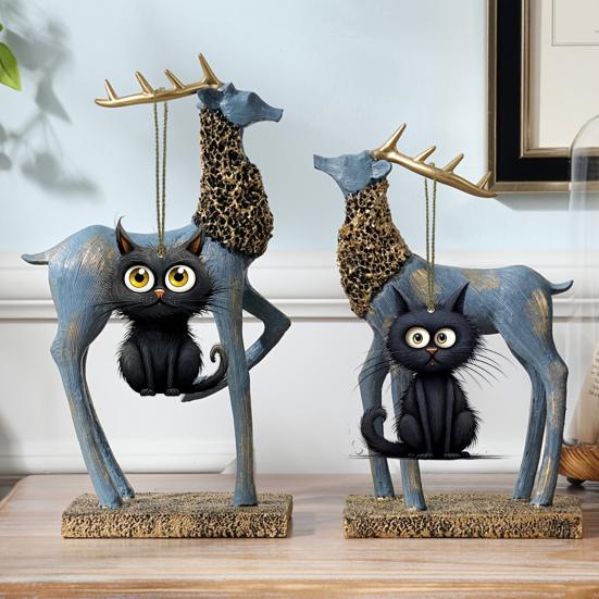 10/20Pcs Halloween Black Cat Hanging Decoration Indoor Outdoor Car Rearview