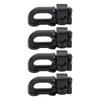 4Pcs Black L Track Fitting Carbon Steel Tie Down Fitting Double Stud Fitting  RV Application
