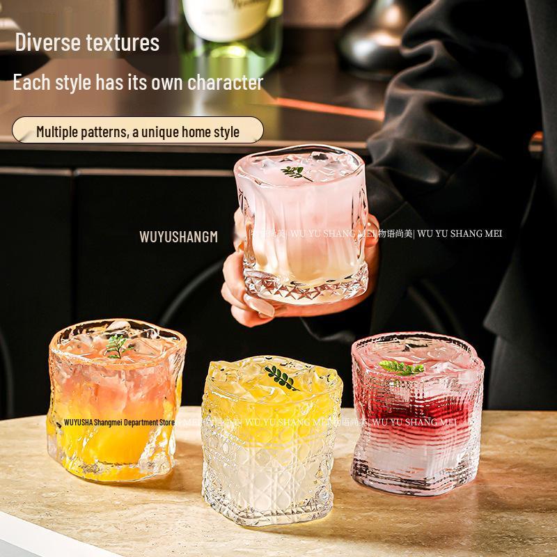 Niche Design Irregular Twist Whiskey Glass - High-End Slightly Intoxicated Beverage Cup