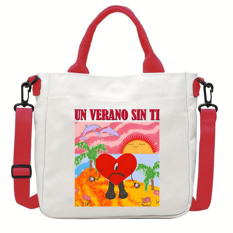 Multi-color KPOP Stray Felix Printed Crossbody Bag Canvas Shoulder Bags