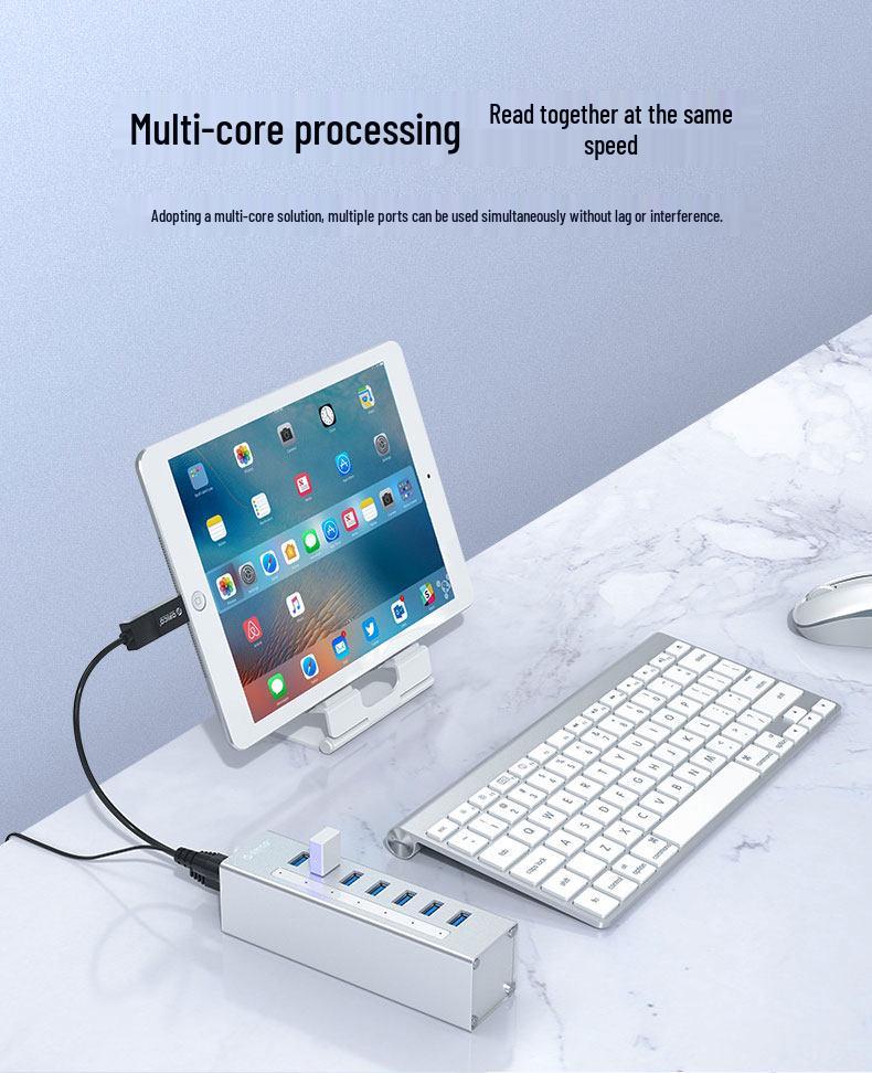 ORICO A3H High-Speed USB 3.0 Four-Port Expansion Hub with Power Supply