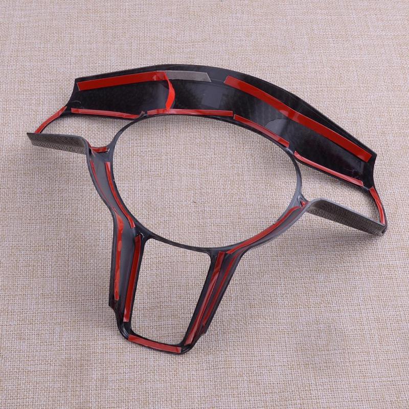 Carbon Fiber Style Steering Wheel Cover Trim Fit for Porsche Panamera Macan Cayenne 718 911 918
