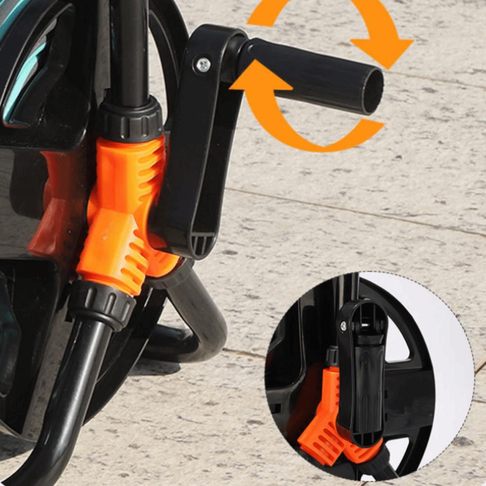 Heavy Duty Hose Storage Reel durable Space Saving Water Pipe Storage Rack Multi-Purpose Collapsible Handle