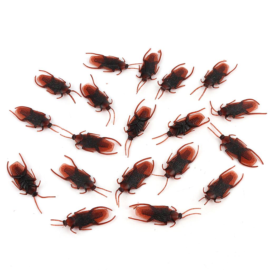 50Pcs Realistic Fake Cockroaches, Pranks, Perfect For Halloween Projects, Prank Toys