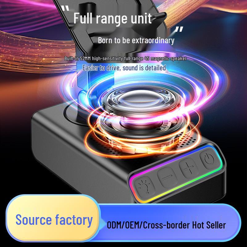 RGB Bluetooth Speaker with Mobile Stand & Power Bank - Ships Same Day