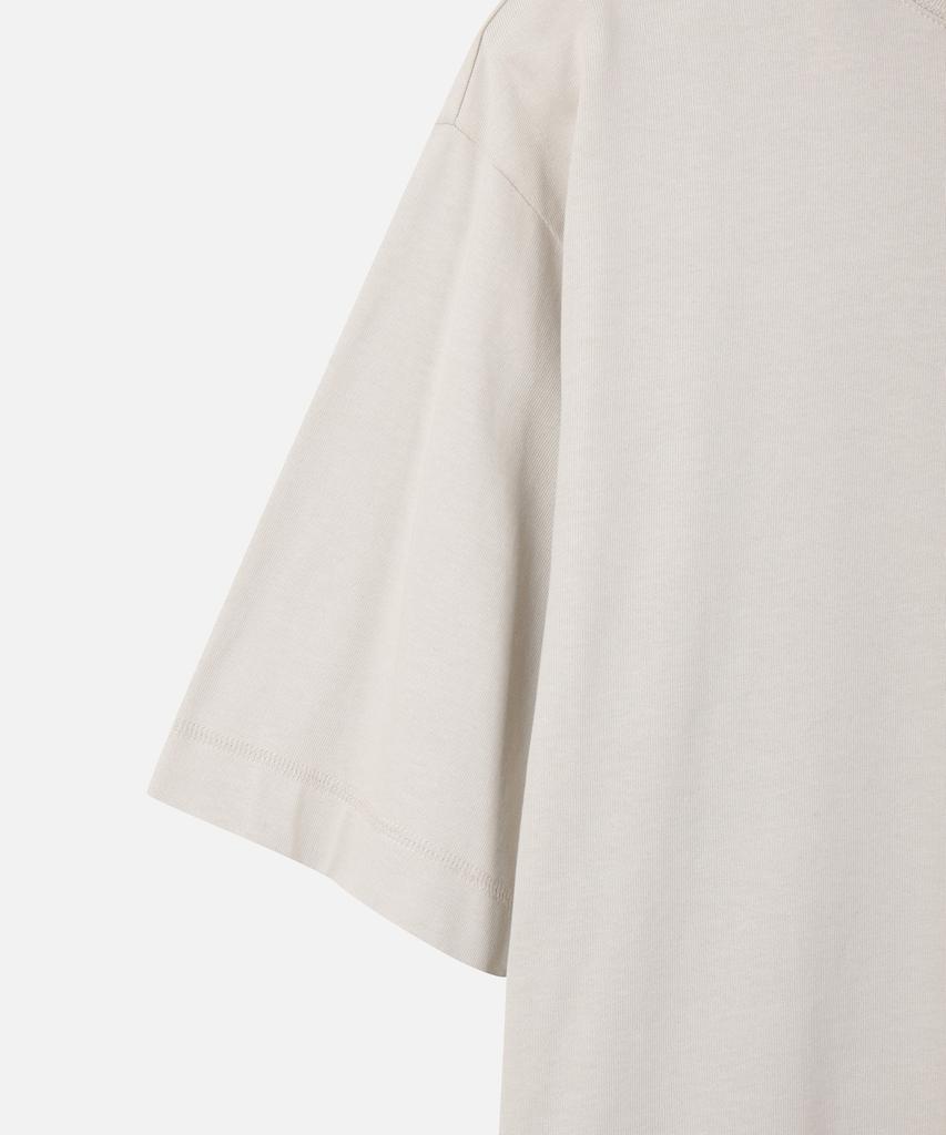 247Silijeu Modulation Seam T-Shirt Light Beige (B Type)