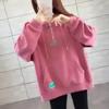 Neue Frühling- und Herbstmode, altersreduzierter Reißverschlusskragen, Buchstabendruck, Kängurutasche, lässiger, lockerer Oversize-Hoodie