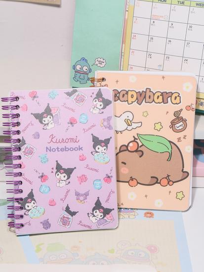 A6 Coil Notebook - Cute Diary with Color Pages for Elementary Students
