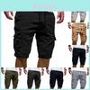 Calções Cargo Confortáveis para Homem Verão Casuais Jogger Desporto Calças de Combate Exército