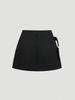 2026 Sexy Bow Tie Lace-Up A-Line Mini Skirt with Slit: Spring/Summer Essential