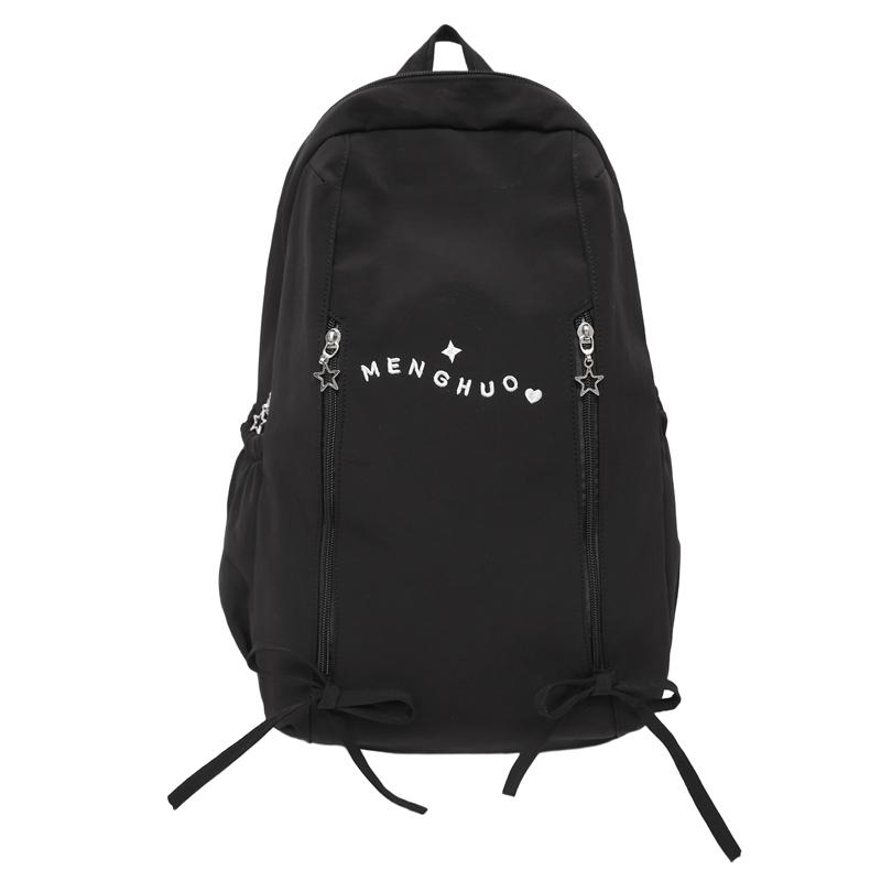 

Student Schoolbag Female Commuter Backpack Computer Bag Junior Senior High School Backpack Small чорний