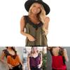 Elegant Women Summer Sleeveless Lace Mesh Loose Vests V-neck Cami Soft Tanks Top
