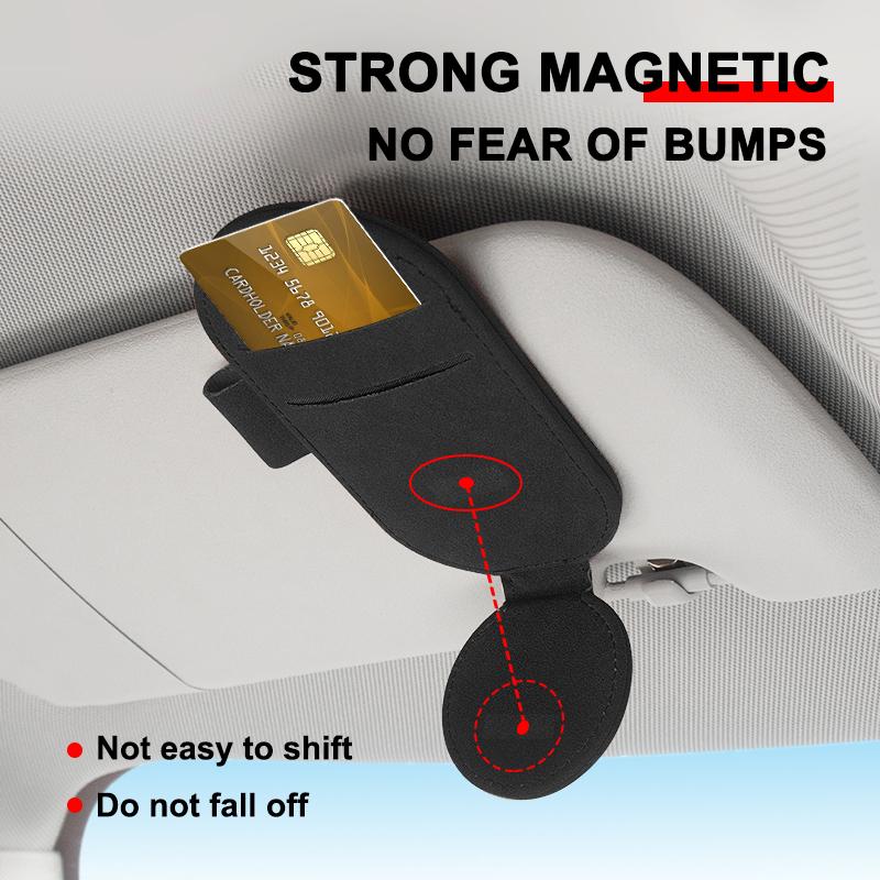 1pcs 2025 Fashion New Leather Car Glasses Clip Sun Visor Multi-function Sunglasses Clip For KIA Cerato Sportage R K2 K3 K5 Sorento Sportage R Rio Soul