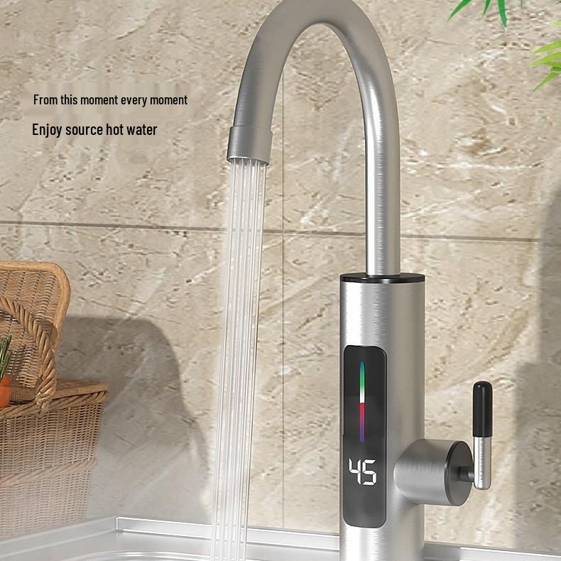 Instant Heat Dual-Use Stainless Steel Electric Water Faucet with Smart Display