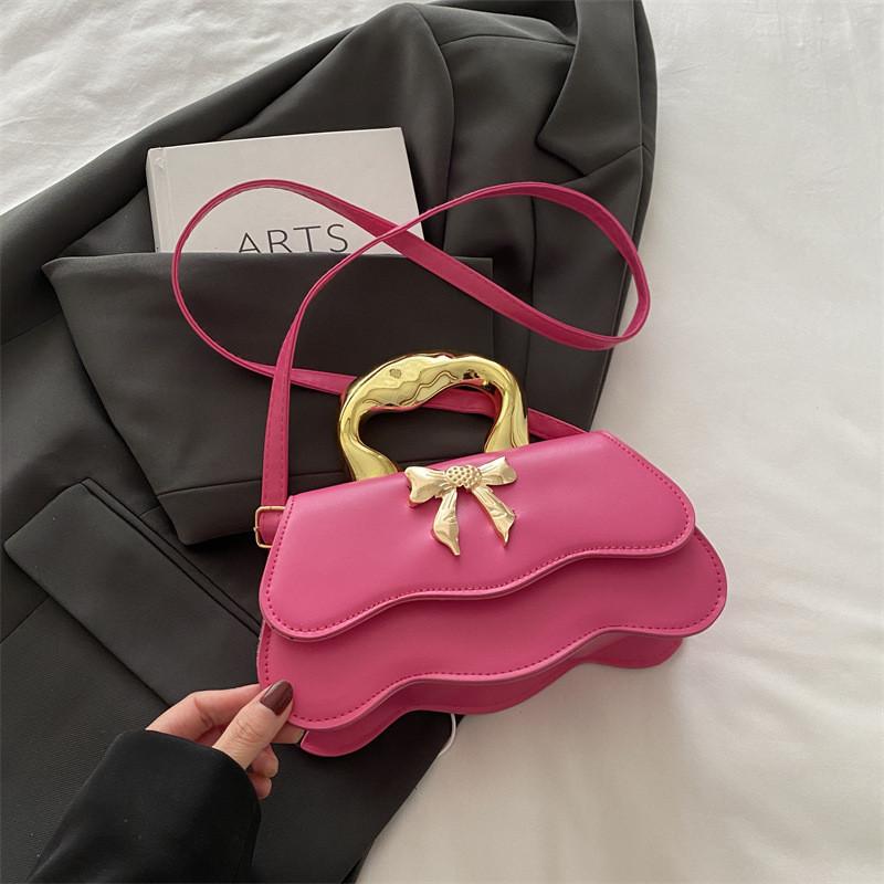 Trendy Bowknot Handbag Chic Small Square Crossbody Bag In Stylish Colors