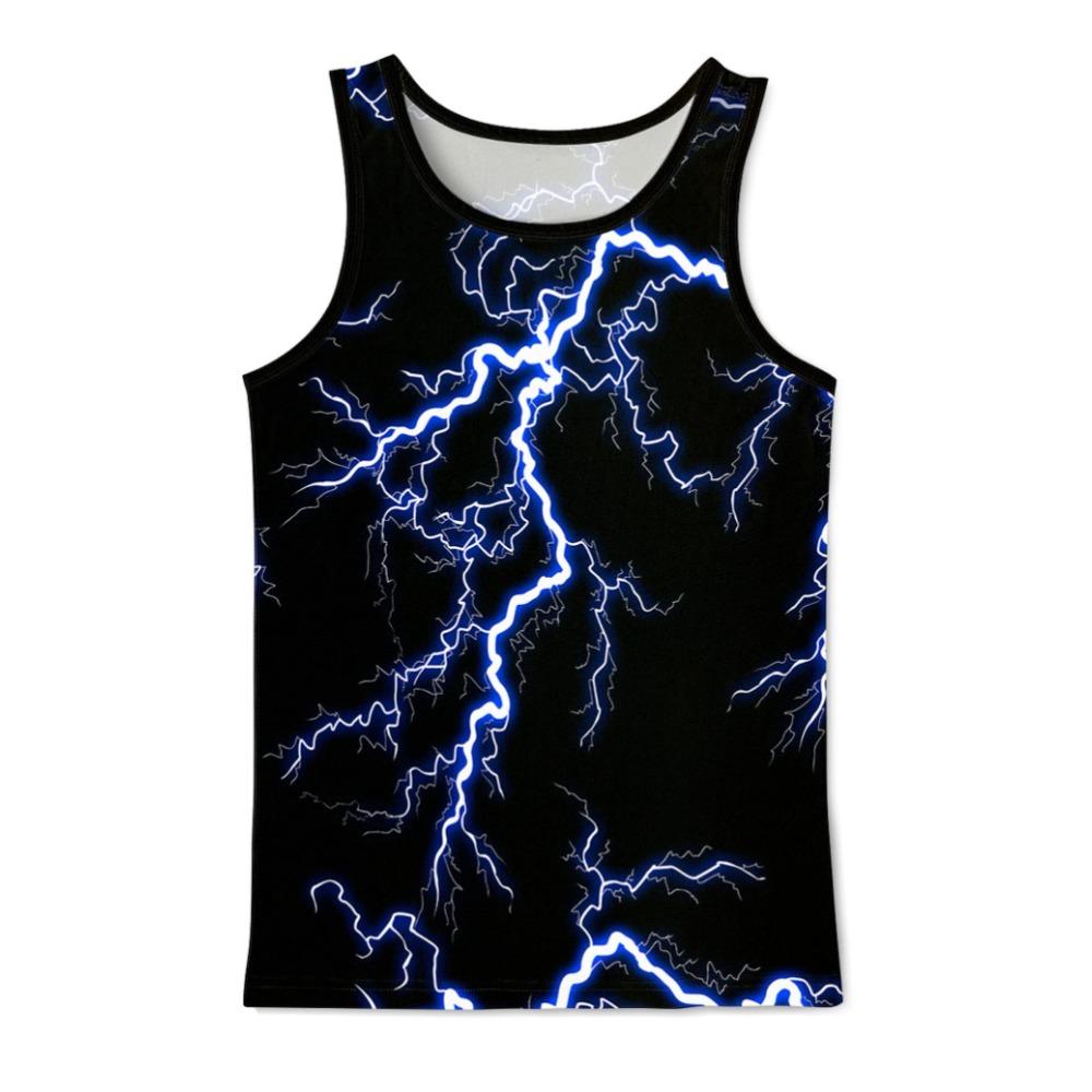 Colorful Graffiti Men's Vest Summer Street Casual Comfortable Sleeveless Sports T-Shirt Y2K Top