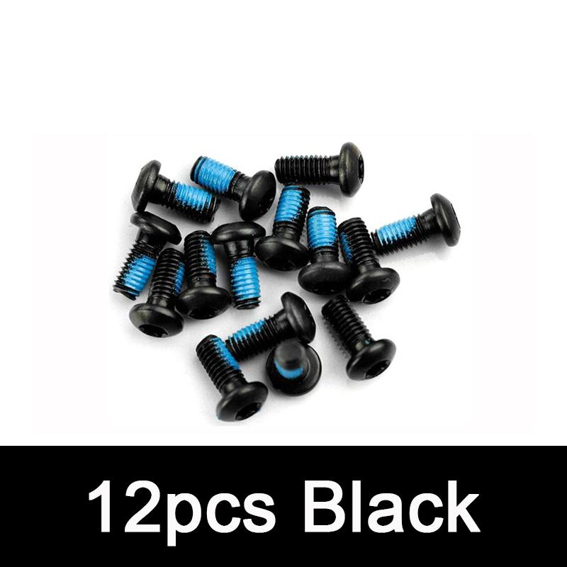 12pcs Bicycle Disc Brake Rotor Torx Bolts T25 M5x10mm Stainless Steel MTB Road Mountain Bike Fixing Screws Cycling Accessory