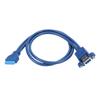 50cm USB 3.0 Extension Cable Dual Ports Panel Cable Motherboard Extension Cable  PC Building