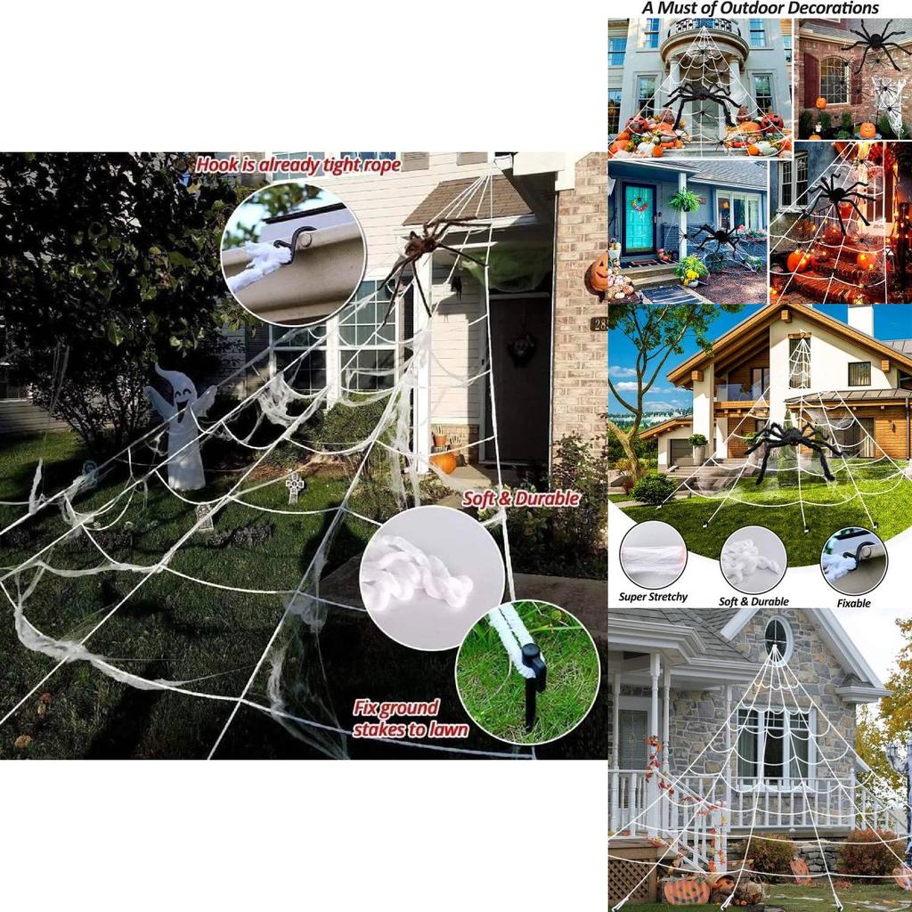 Giant Decoration Halloween Spider Web Party Outdoor Props Accessories Decor