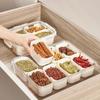 Moisture-Proof Spice Storage Containers Multi Grid Snack Tray Storage Fridge Keeper  Kitchen