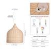 JOYINLED Japanese Style Hand Woven Lamp Shade for Pendent Lamp Retro Bamboo Art Pendant Light Covers 26/35CM for Home Room Decor