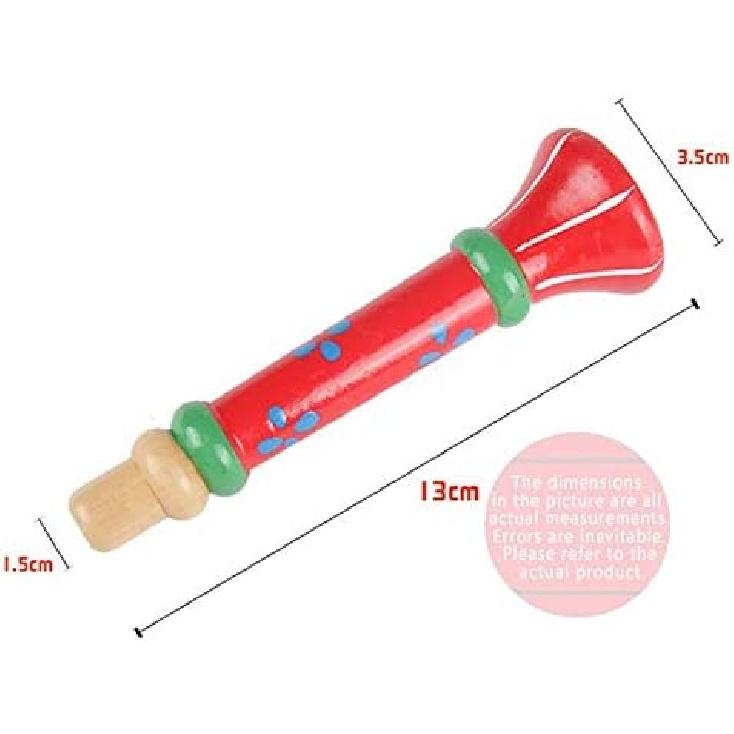 

3Pcs Wood Musical Instrument Toys Small Buglet Wooden Vertical Whistle Small Speakers Trumpet Toy Children Toy(Random)