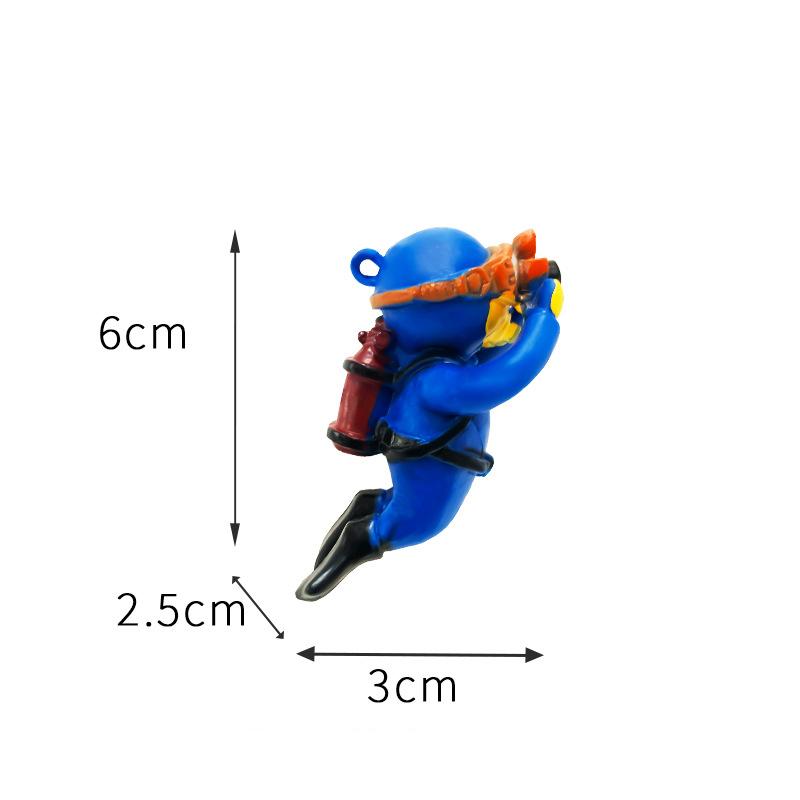 Cartoon Fish Tanks Decor Mini Diver Simulated Floating Mermaid Aquarium Fish Tank Decoration Pendant Aquarium Accessories