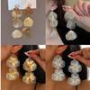 Brincos de Gota com Concha Dourada com Design Elegante para Escritório e Festa