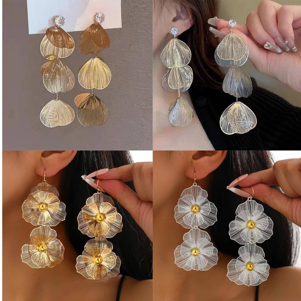 Brincos de Gota com Concha Dourada com Design Elegante para Escritório e Festa