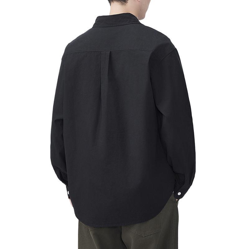 New Japanese Retro Spring Long-sleeved Casual Shirt Men's Pure Cotton Shirt American Style