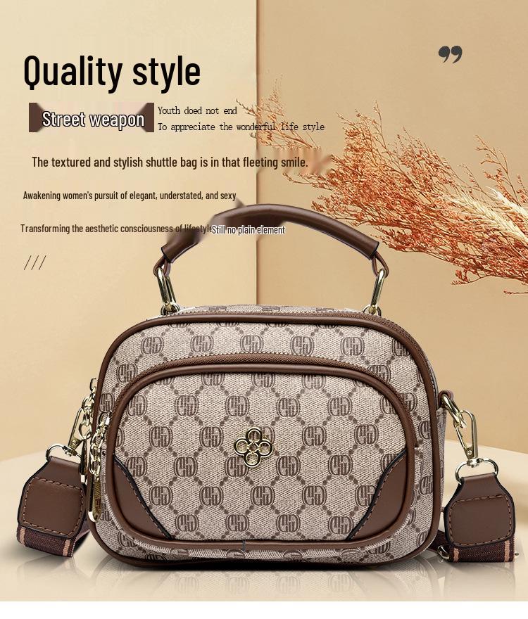 Modna torebka crossbody mała okrągła luksusowa z nadrukiem 2025