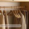 Pure Natural Camphor Wood Wide Shoulder Adult Suit Hanger - High-End Solid Wood Wardrobe Clothes Rack