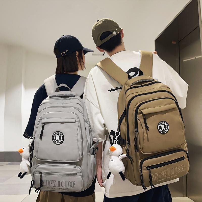 Men Large Capacity Backpack Middle School Student Schoolbag Women Travel Backpack