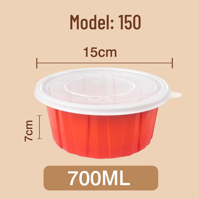 

Han Dun Disposable Wheat Straw Meal Prep Bowls with Lids