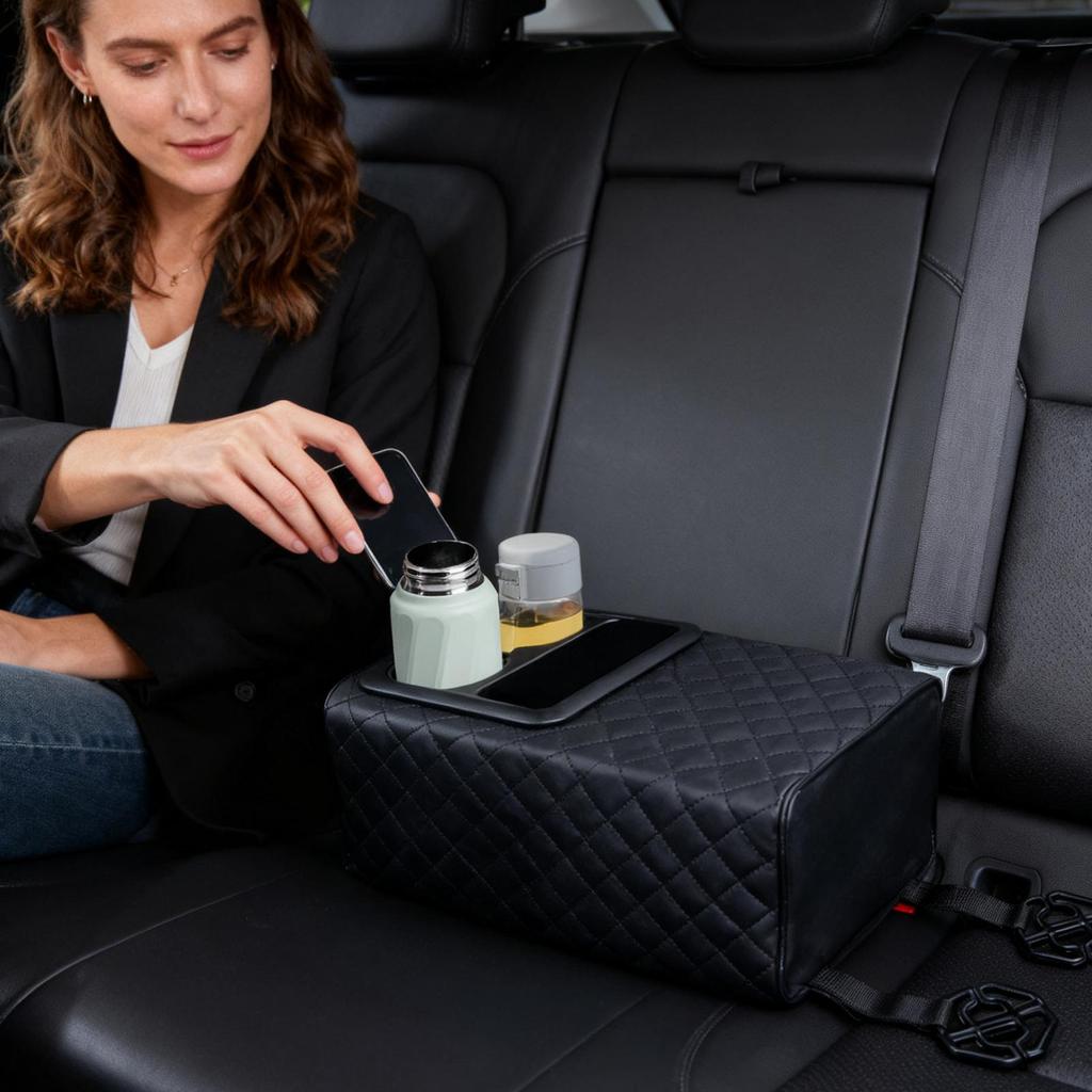 Car Rear Seat Armrest Box Automotive Arm Rest With Cup Holder Second Row Rear Central Armrest Box For SUV Truck Sedan Vehicle