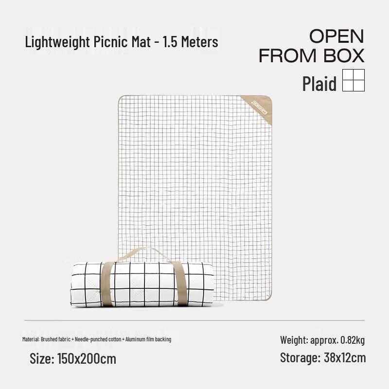 LUING BOX Outdoor Plaid Picnic Mat