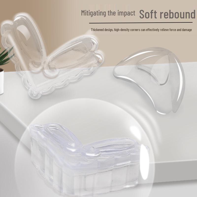 Transparent Silicone Corner Protector - Anti-Collision Soft Wrap for Child Safety