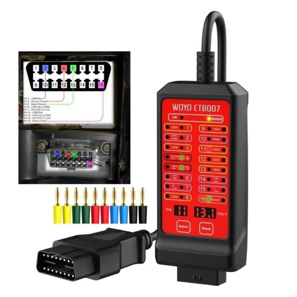 Real-time Data CAN Tester 16Pin ECU Diagnosis Scanner OBD2 Break Out Box  Fault Detection