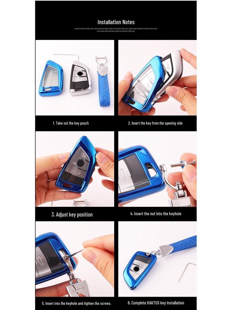 KAKTUS Full Coverage Car Key Case for BMW Blade X1, 3, 5, 6, 7 - New 2 Series Cover Shell