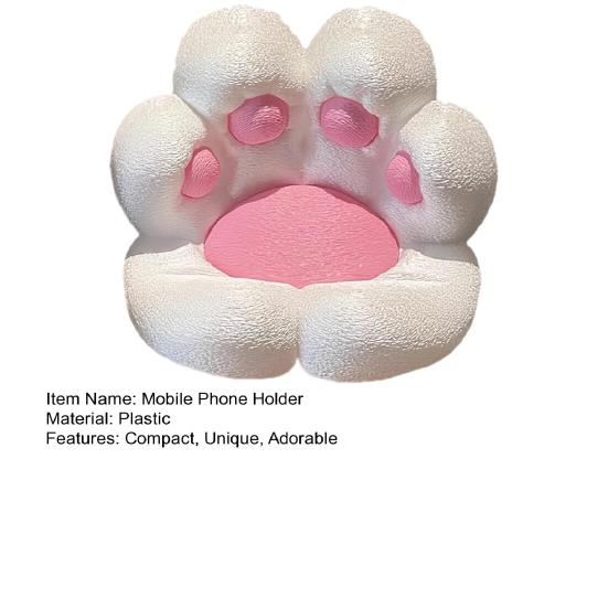 3D Printed Cat Paw Phone Stand Cute Desktop Holder for Mobile Phone & Tablet Creative Gift for Cat Lovers And Office Decor