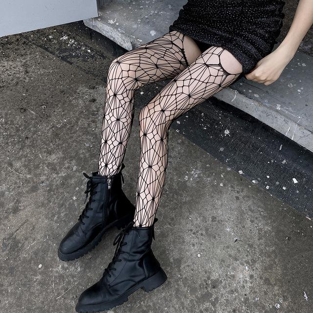 Fashion Sexy Women Pantyhose Tights Sexy Mesh Fishnet Pantyhose Nylon Irregularity Leggings Stocking Female Conjoined Socks