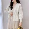 Women's Trendy V-Neck Knit Cardigan: Spring & Autumn Long Sleeve Loose Sweater in Candy Colors