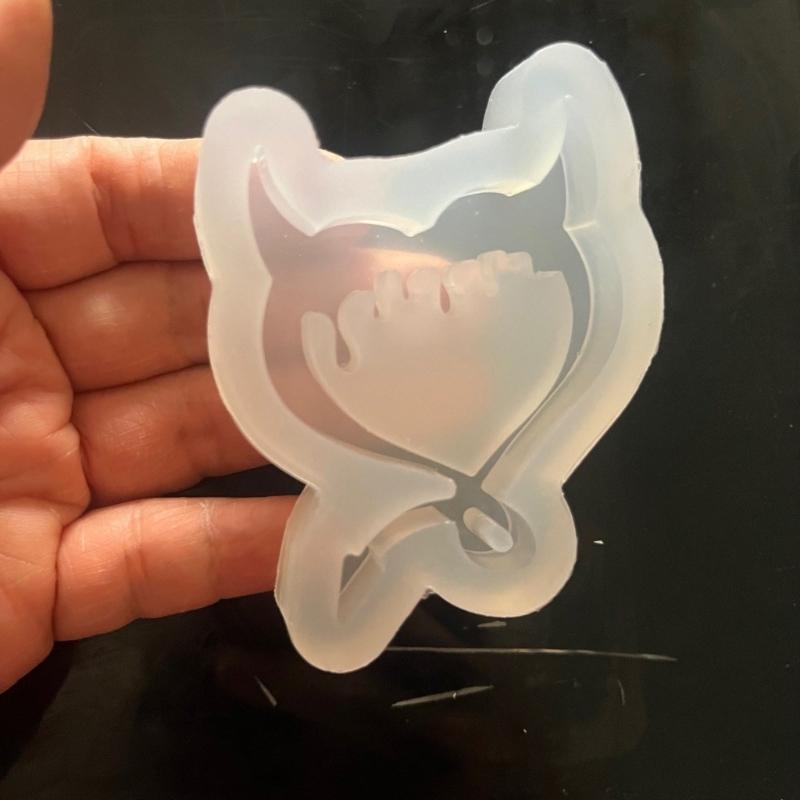 Quicksand Keychain Resin Molds Bear Rabbit Shaker Silicone Mold Unique Jewelry Making DIY Keychain Necklace Pendant Mold