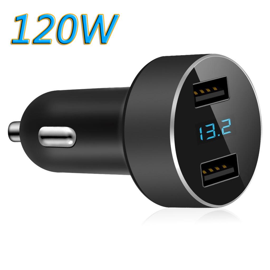 200W Car Charger Dual Ports Fast Charging QC3.0 USB Adapter Car Phone Charger Single Port 100W USB Converter For iPhone Samsun