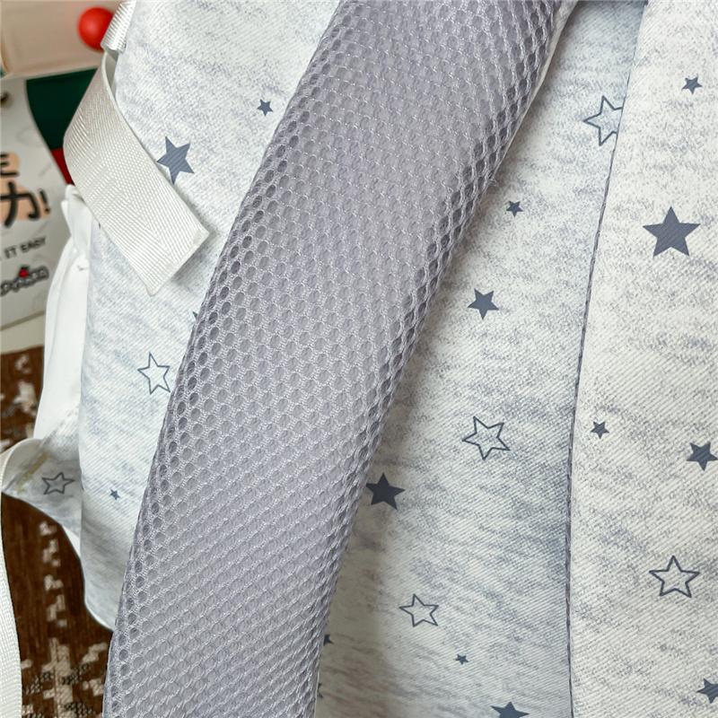 Cute Star Print Backpack with Multiple Pockets and Front Zip Compartment for School and Daily Use