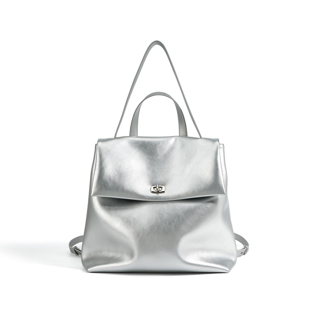 Leather Backpack for Women Backpack for Women Solid Color Schoolbag for Girls College Students Short Trip Bag