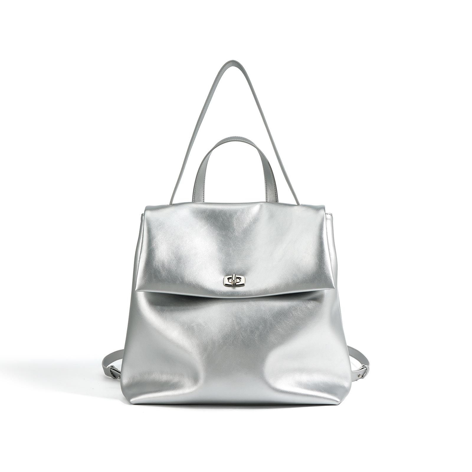 

Рюкзак из текстурированной коровьей кожи Женский рюкзак Женский новый однотонный школьный рюкзак Рюкзак для путешествий для студенток